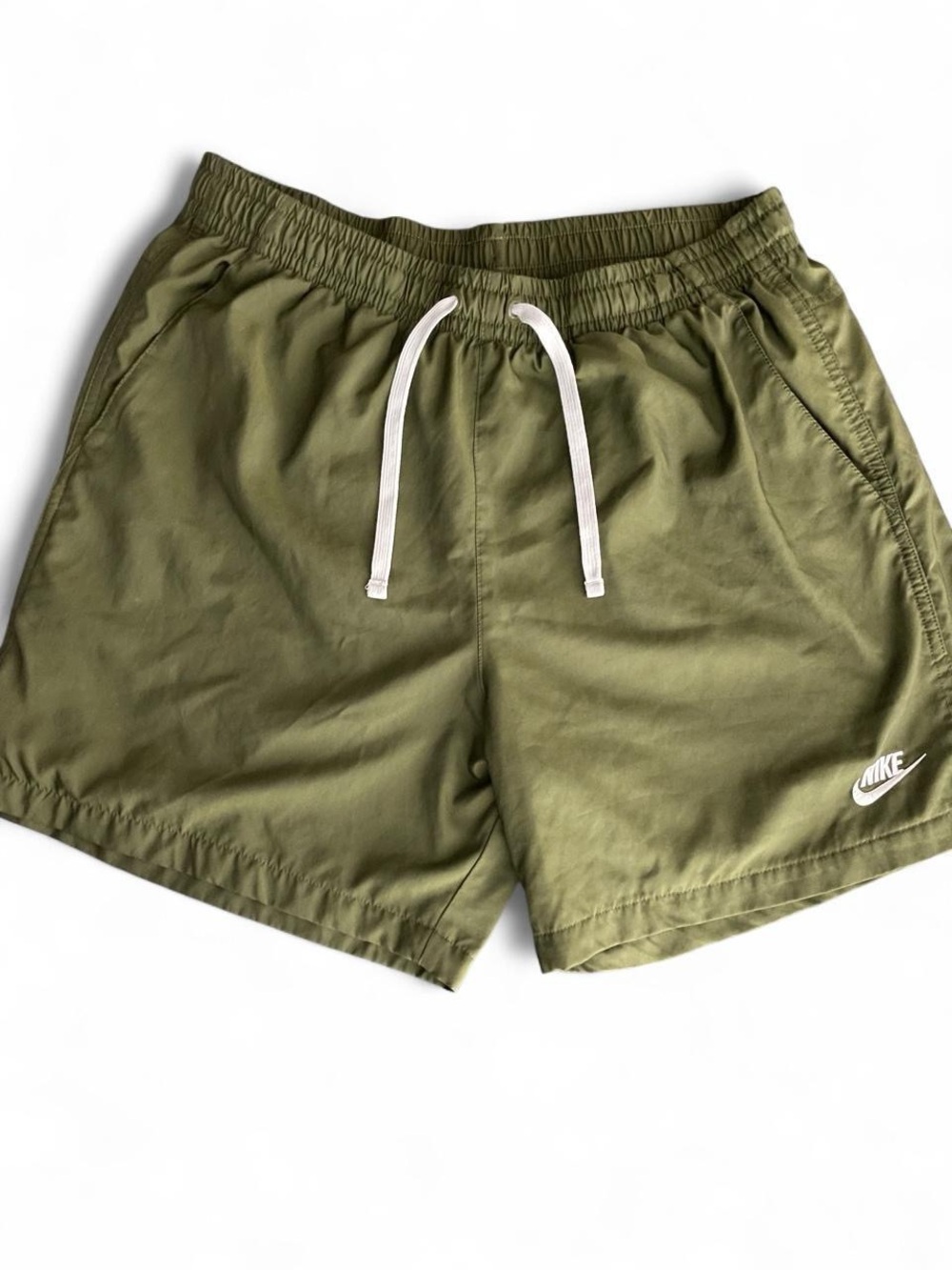 Nike Men's Olive Athletic Drawstring Shorts